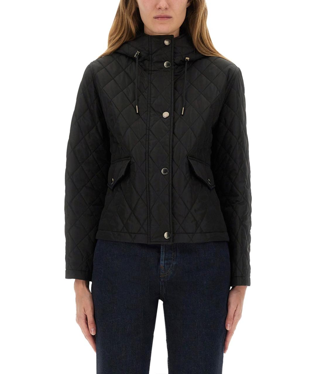 BURBERRY Черная полиамидовая куртка, фото 2