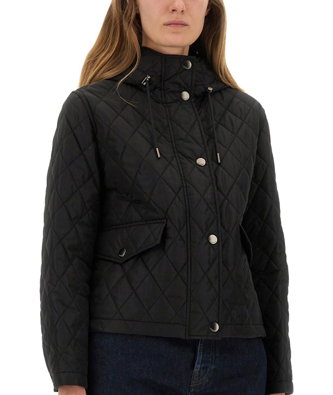 BURBERRY Черная полиамидовая куртка, фото 5