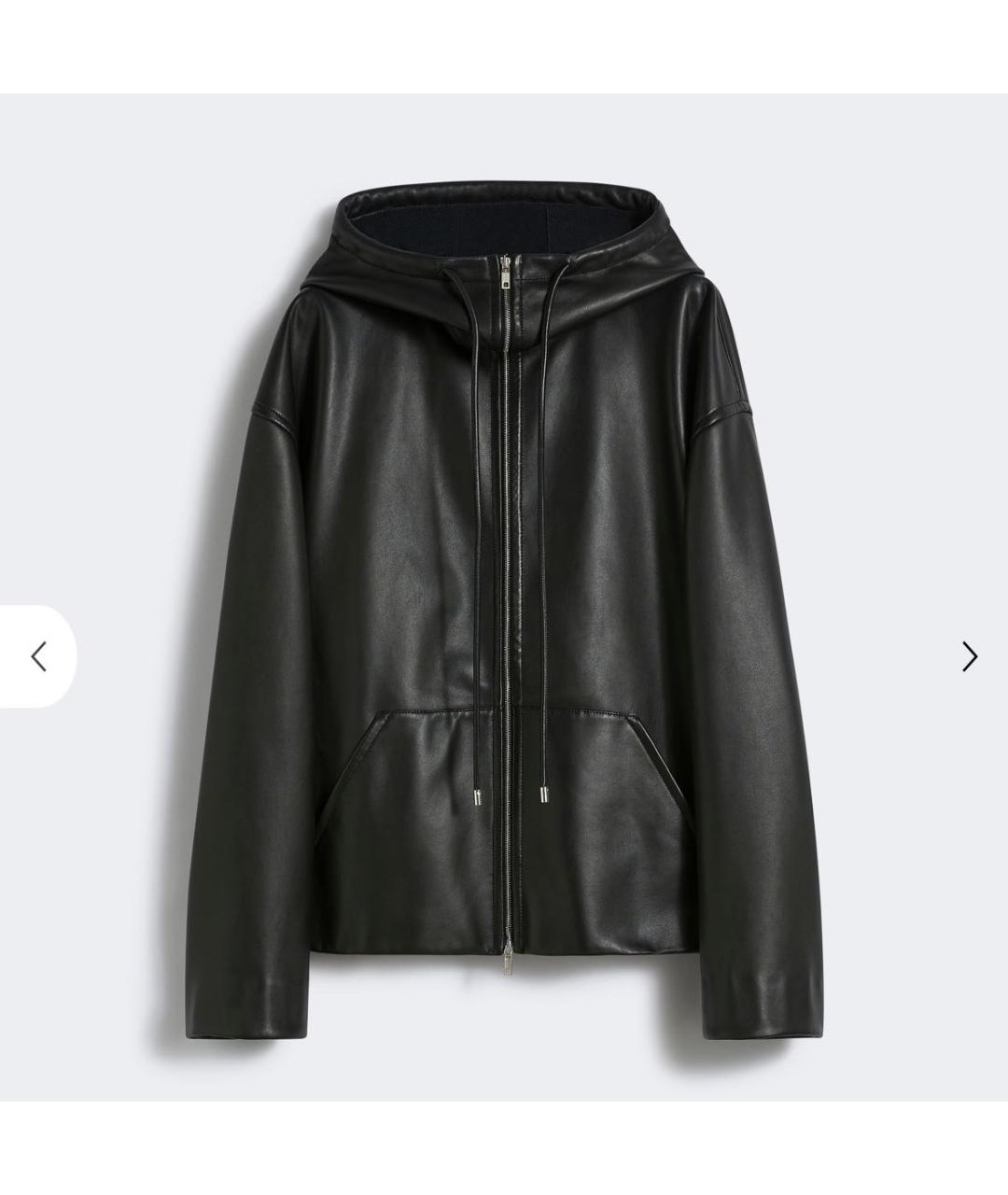 SPORTMAX Черная кожаная куртка, фото 6
