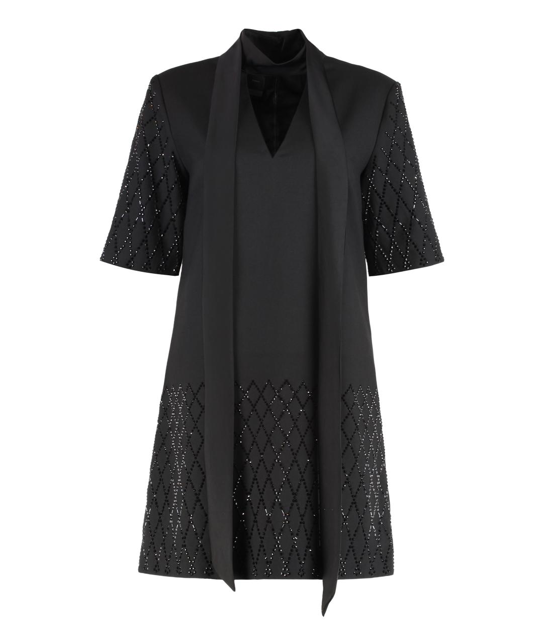 PINKO Черное полиэстеровое повседневное платье, фото 1