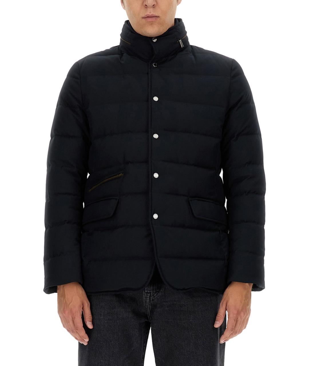 MOORER Синяя полиэстеровая куртка, фото 2