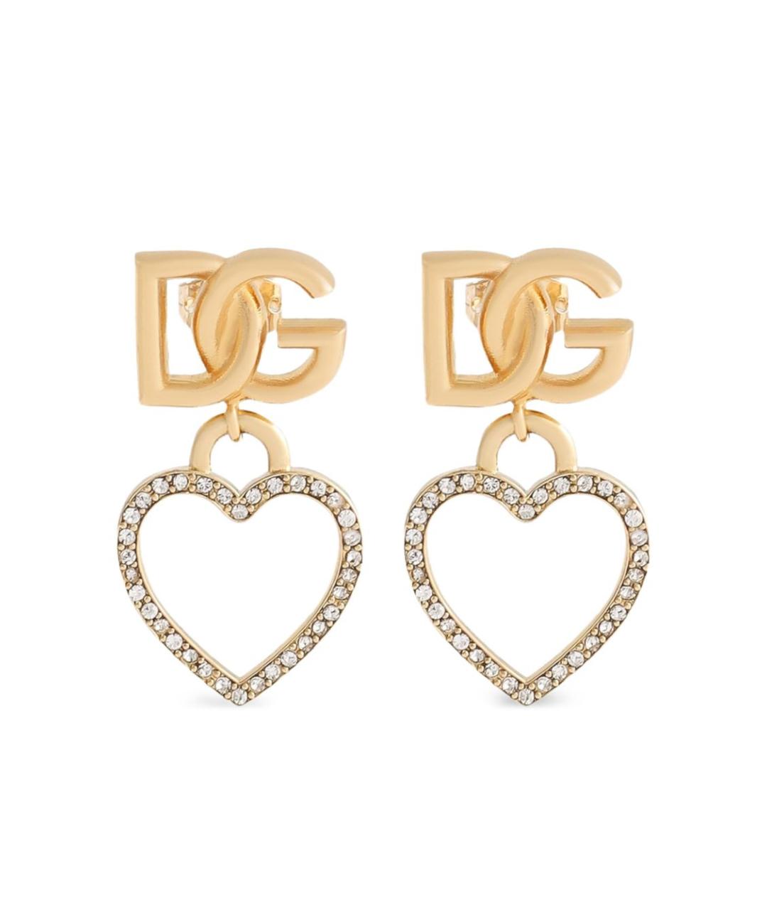 DOLCE&GABBANA Золотые металлические серьги, фото 1