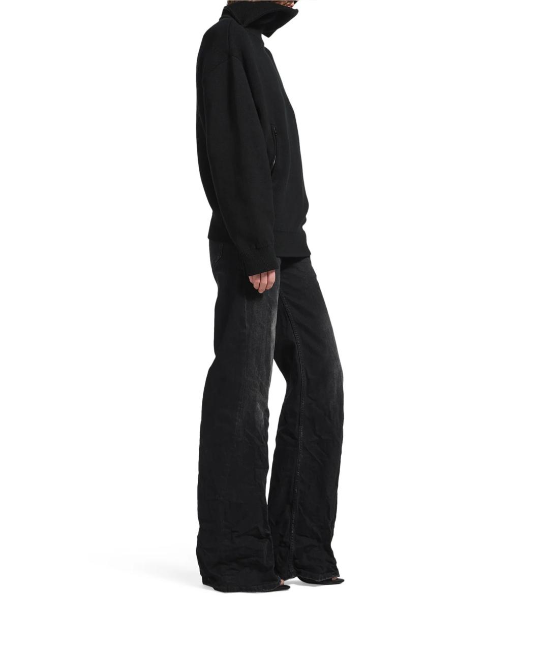 BALENCIAGA Черный хлопковый джемпер / свитер, фото 4