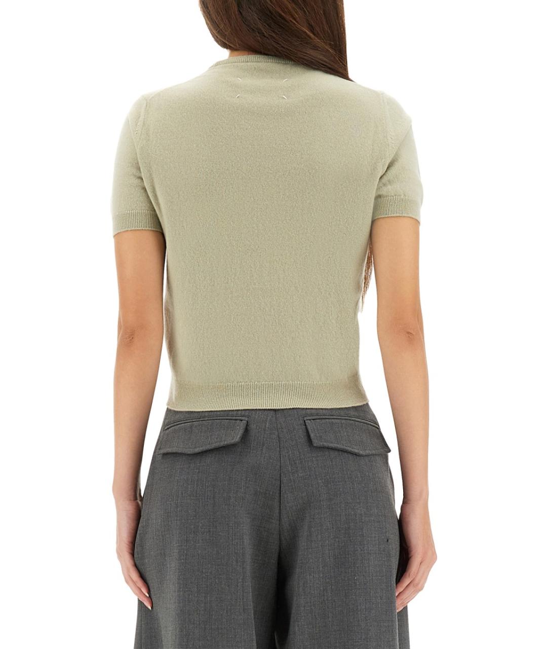 MAISON MARGIELA Зеленый шерстяной джемпер / свитер, фото 4