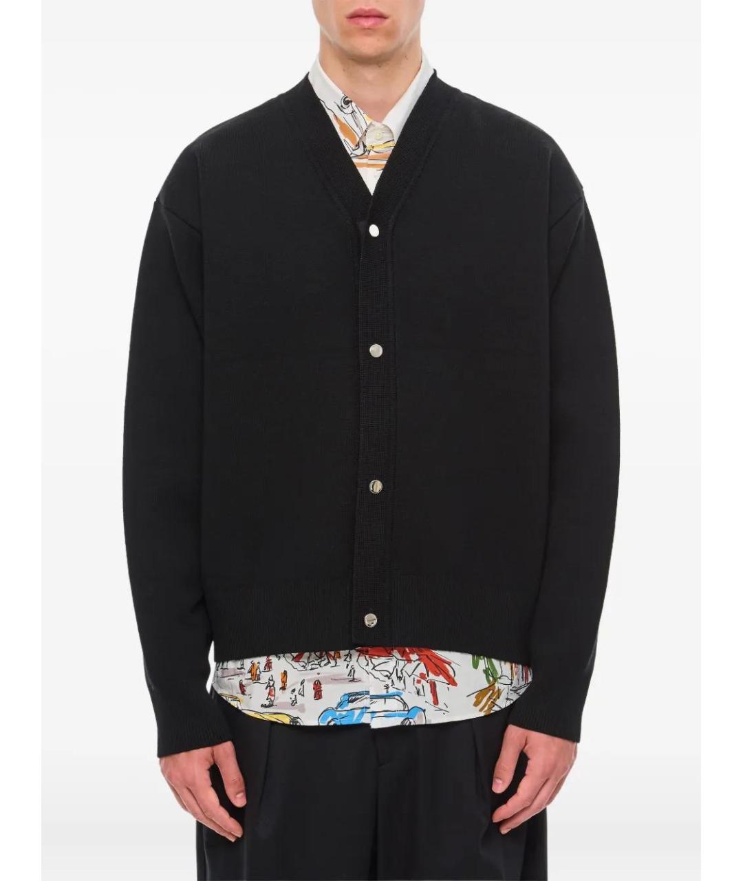 JACQUEMUS Черный шерстяной кардиган, фото 3