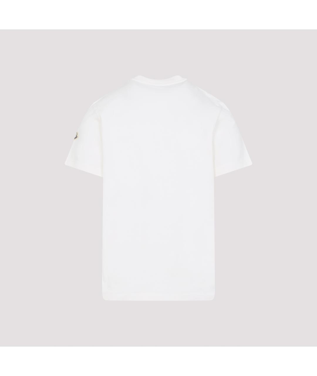 MONCLER Белая хлопковая футболка, фото 3
