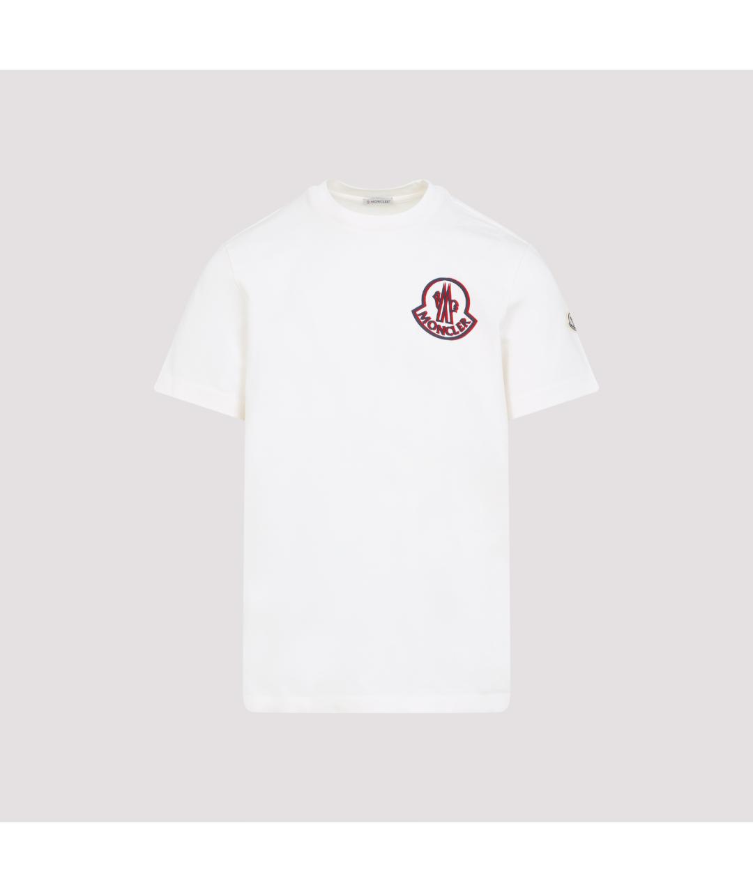 MONCLER Белая хлопковая футболка, фото 2