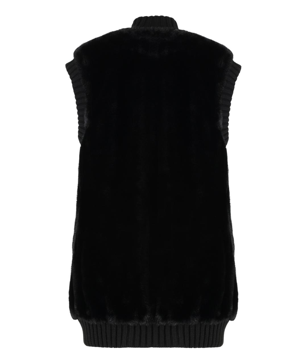 PINKO Черное полиэстеровое пальто, фото 2