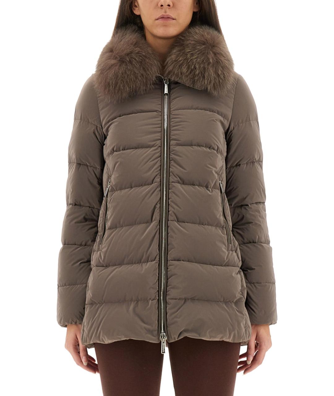 MOORER Коричневая полиамидовая куртка, фото 2