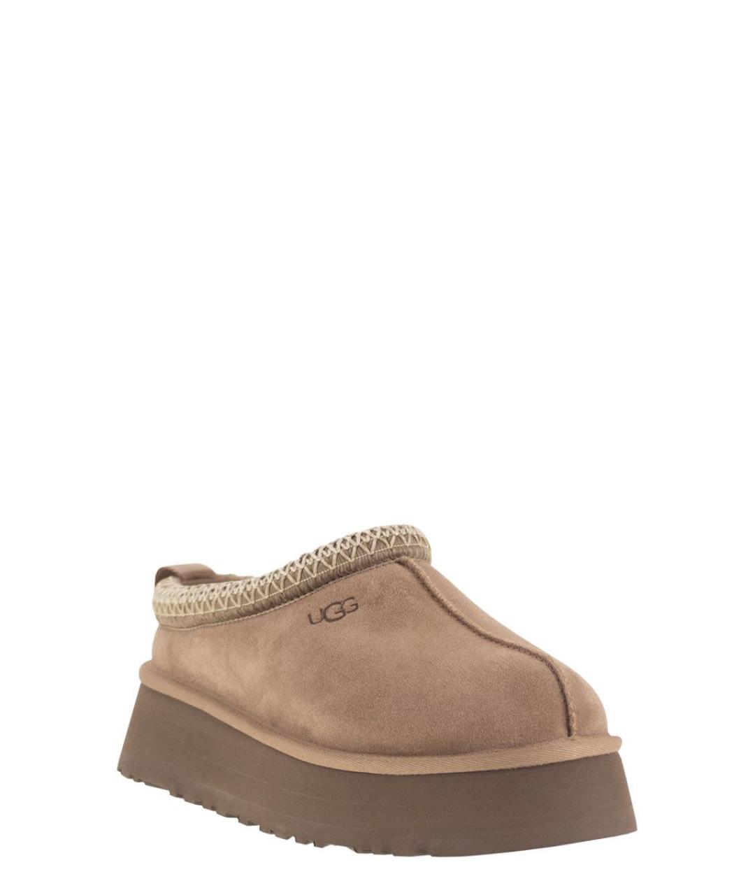 UGG AUSTRALIA Бежевые замшевые мюли, фото 2