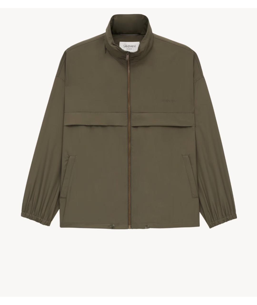 SAINT LAURENT Зеленая полиэстеровая куртка, фото 6