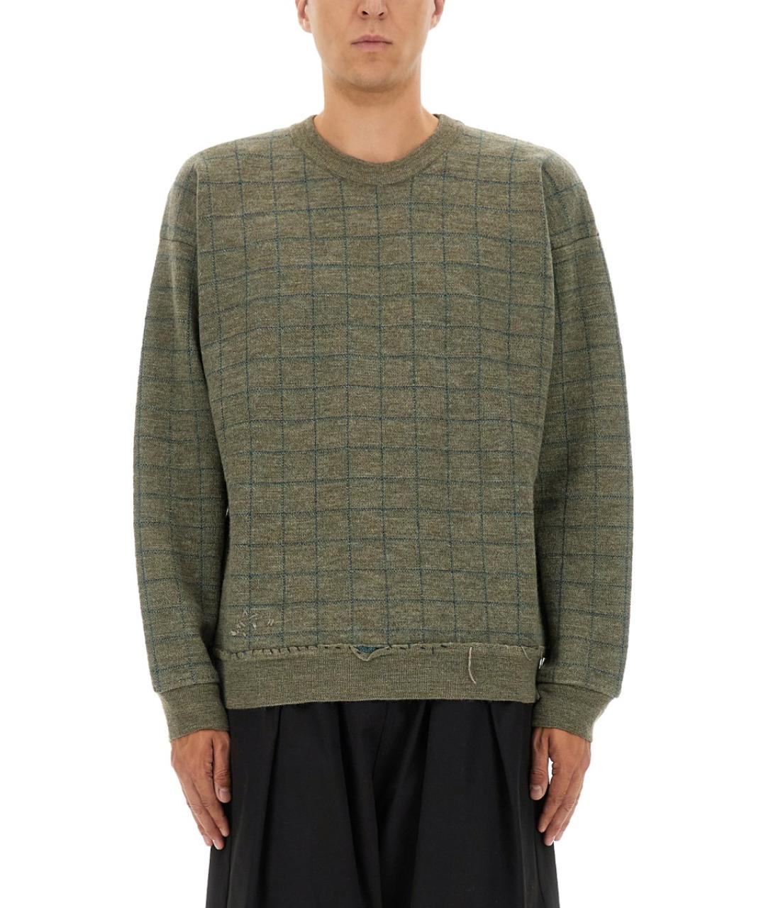 MAISON MARGIELA Зеленый шерстяной джемпер / свитер, фото 2