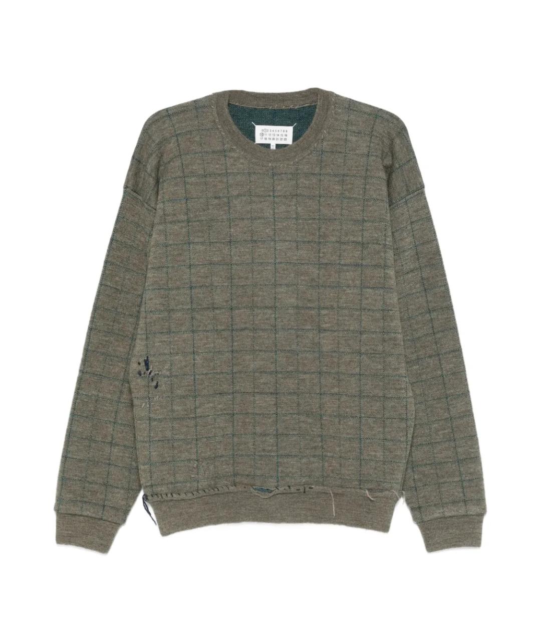 MAISON MARGIELA Зеленый шерстяной джемпер / свитер, фото 1