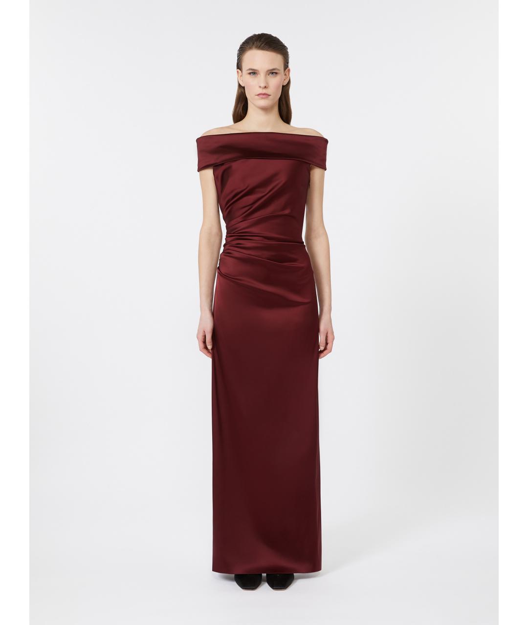 MAX MARA Красное полиэстеровое повседневное платье, фото 3