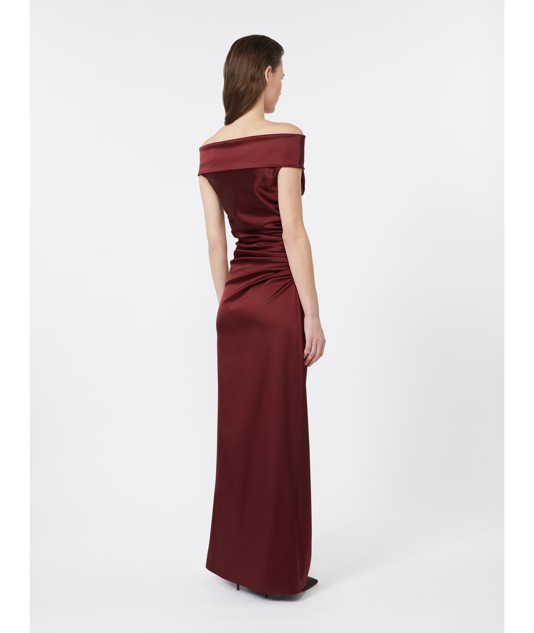 MAX MARA Красное полиэстеровое повседневное платье, фото 4