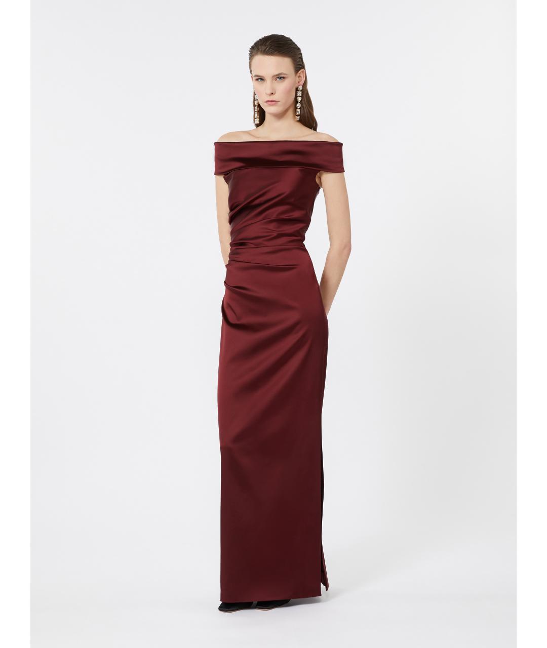 MAX MARA Красное полиэстеровое повседневное платье, фото 2