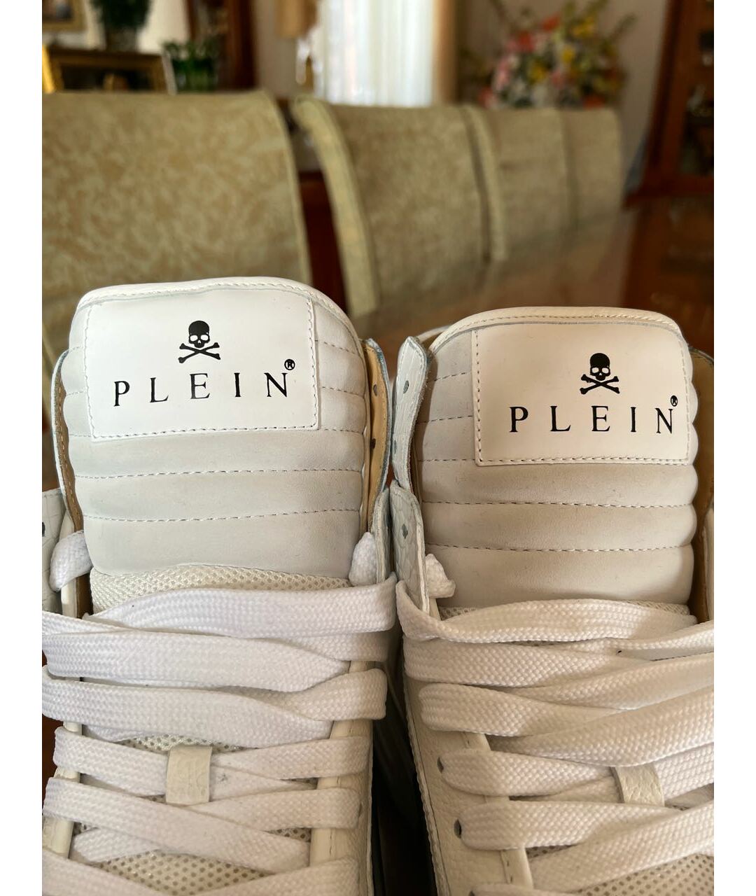 PHILIPP PLEIN Белые высокие кроссовки / кеды, фото 8