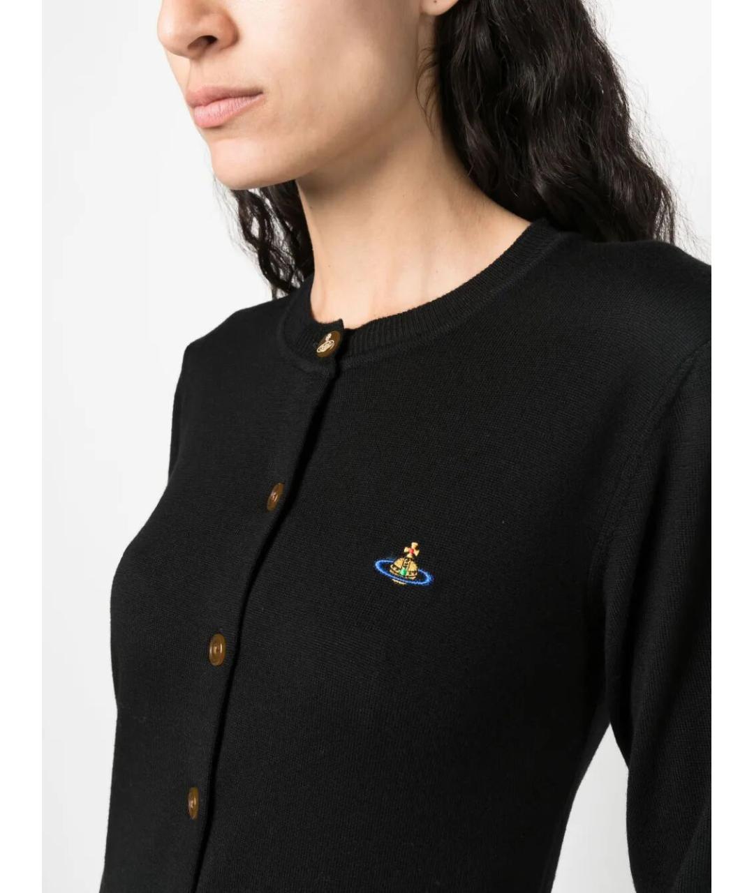 VIVIENNE WESTWOOD Черный шерстяной кардиган, фото 5