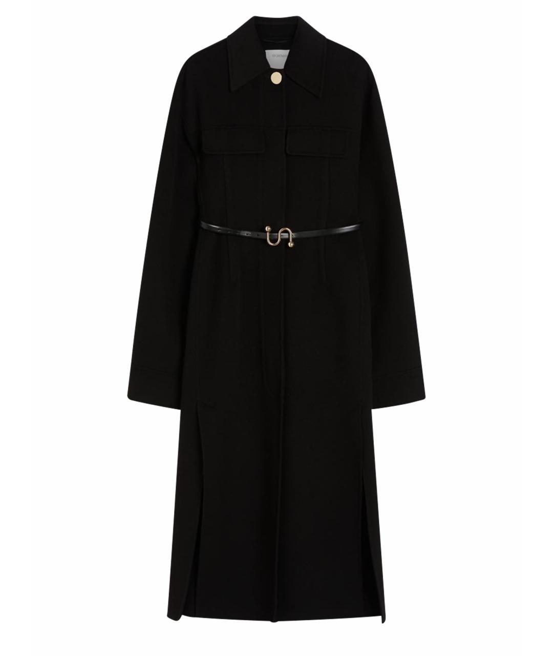 SPORTMAX Черное шерстяное пальто, фото 1