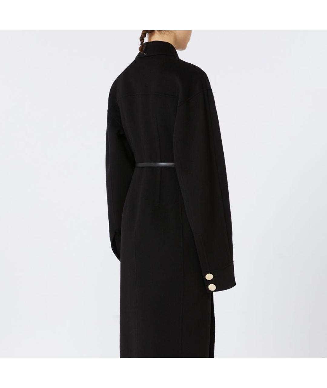 SPORTMAX Черное шерстяное пальто, фото 4