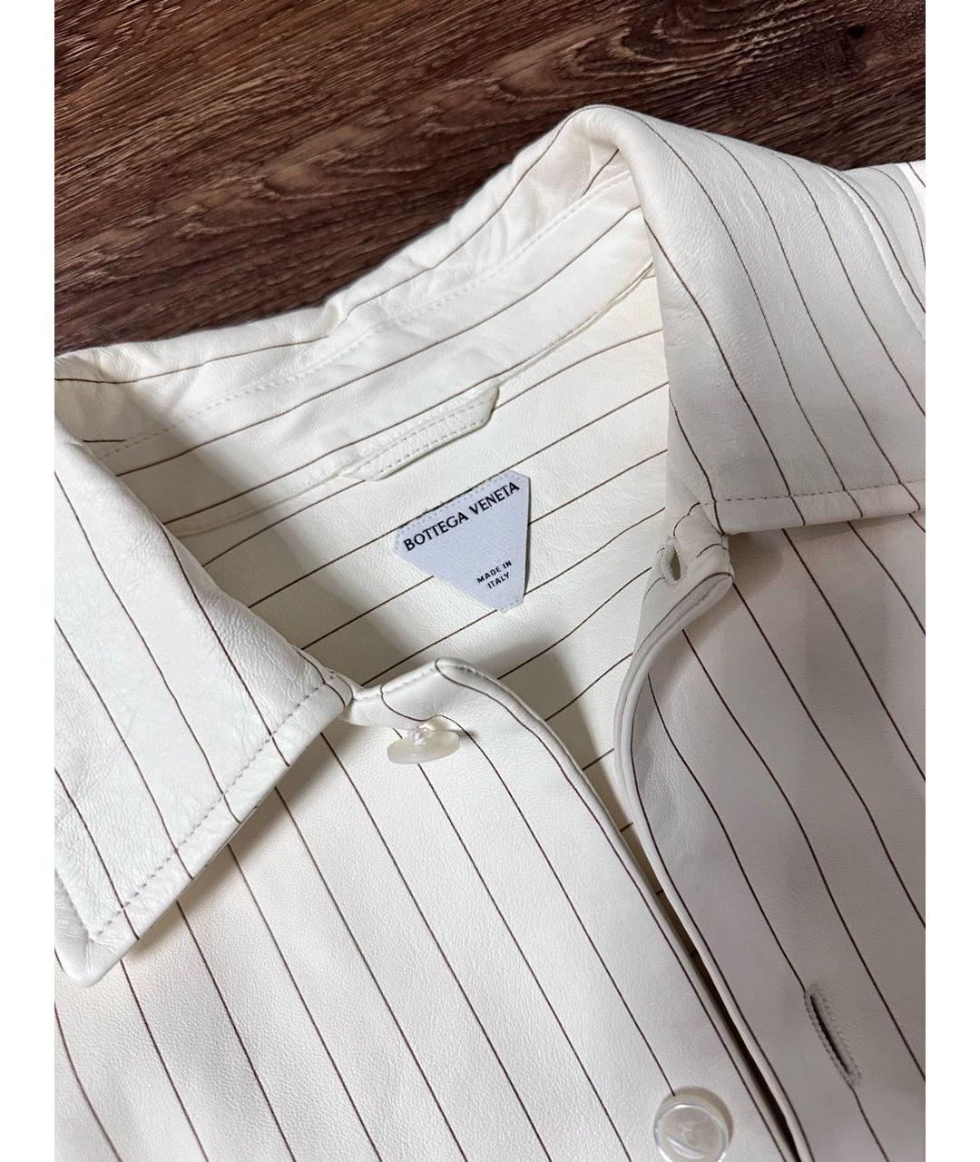 BOTTEGA VENETA Бежевая кожаная куртка, фото 2