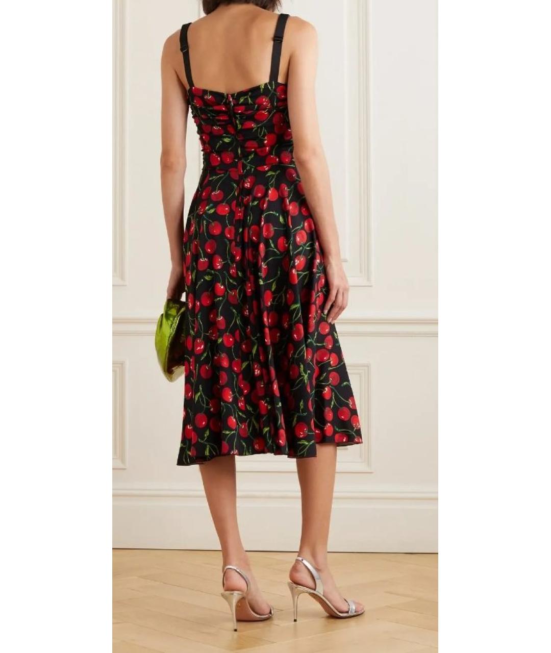 DOLCE&GABBANA Черное шелковое повседневное платье, фото 6
