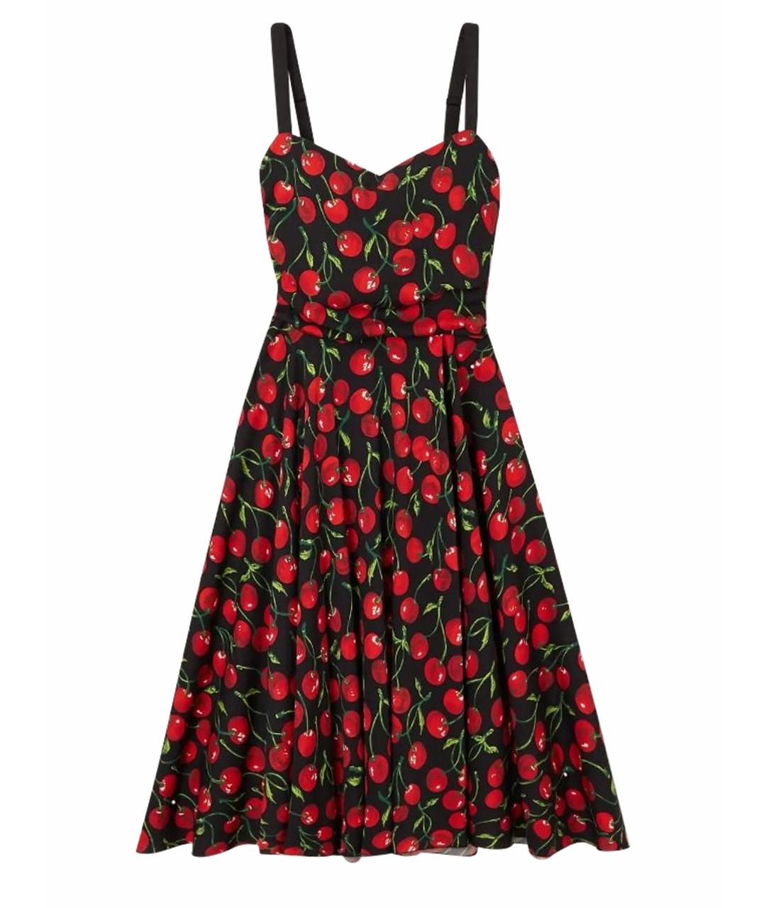 DOLCE&GABBANA Черное шелковое повседневное платье, фото 1