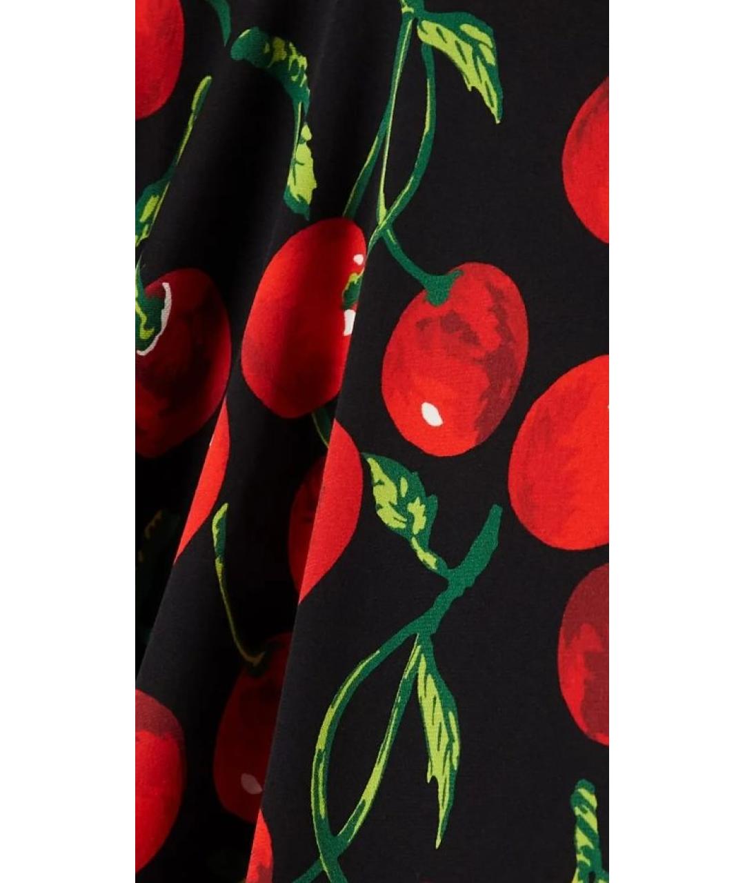 DOLCE&GABBANA Черное шелковое повседневное платье, фото 9