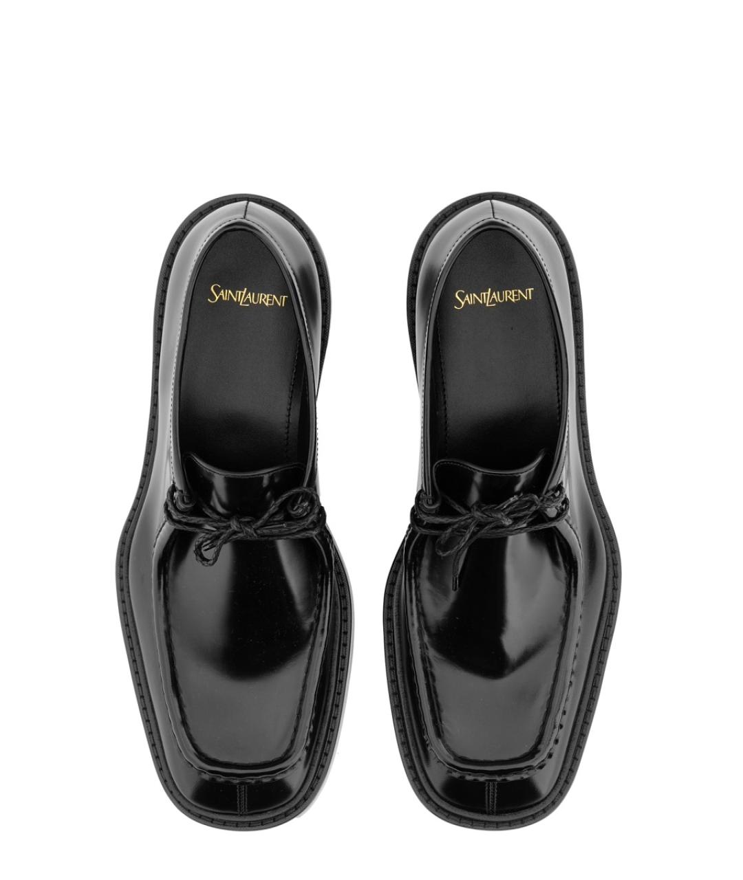 SAINT LAURENT Черные туфли из лакированной кожи, фото 3