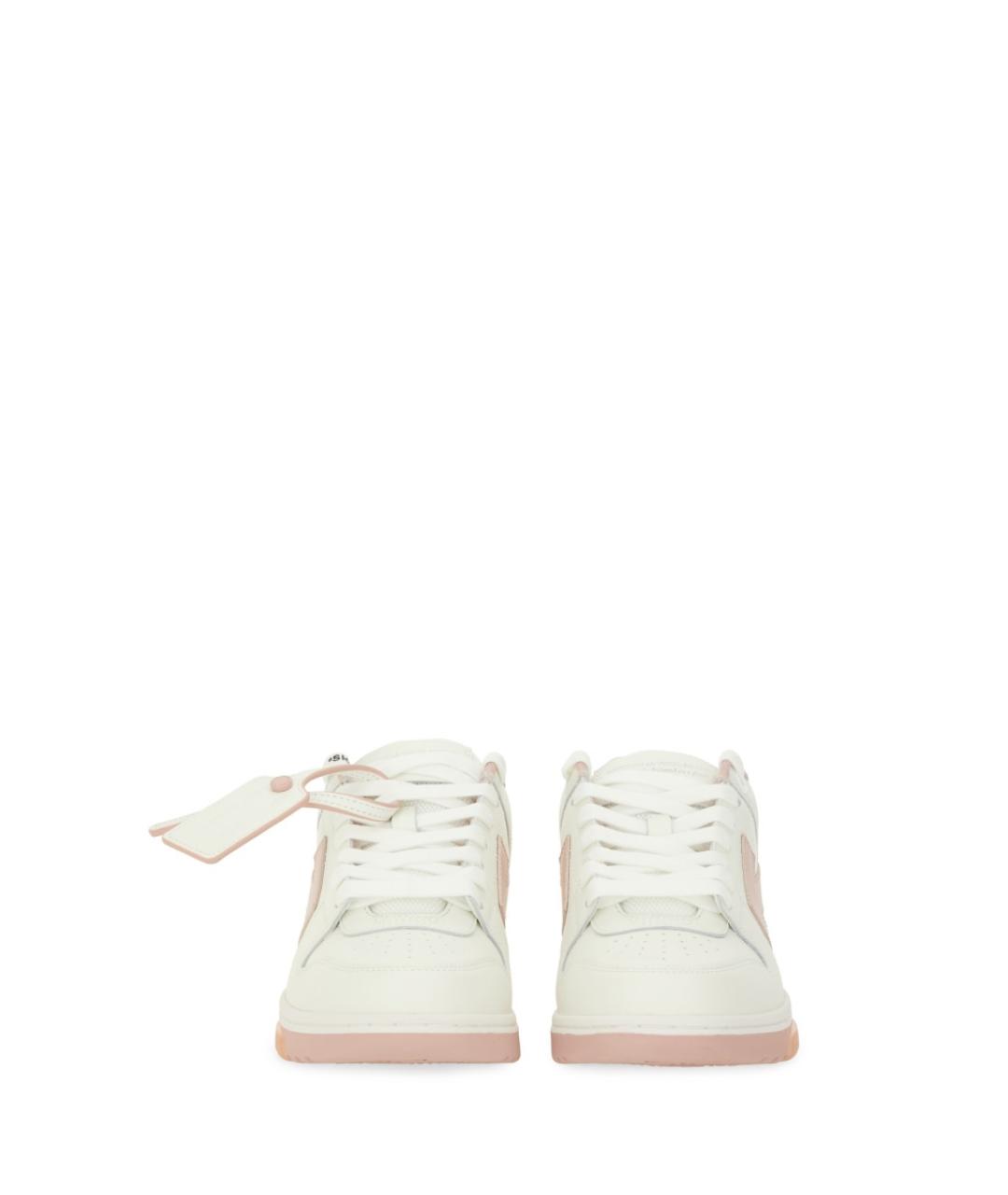 OFF-WHITE Белые кожаные кеды, фото 4