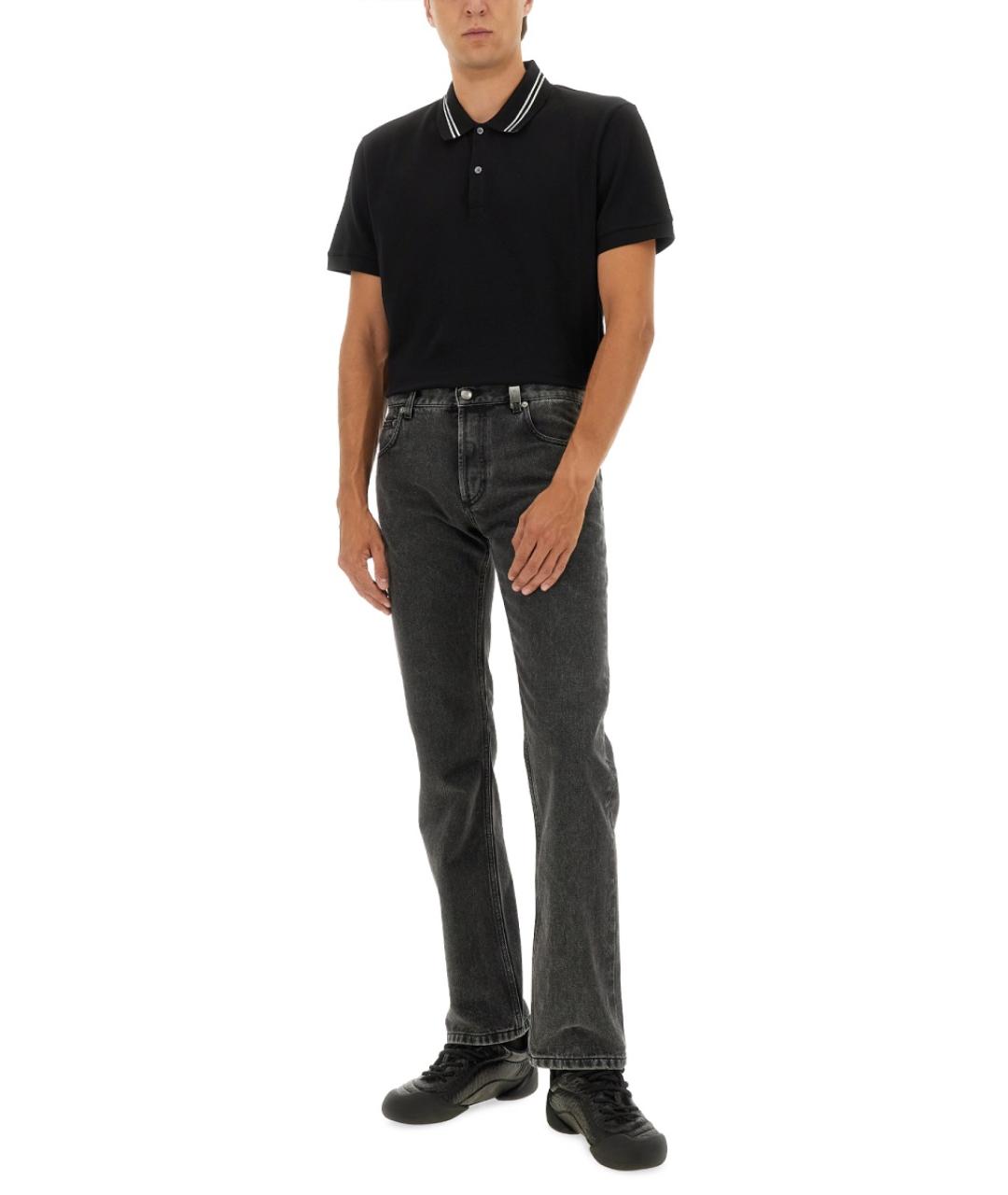 ALEXANDER MCQUEEN Черная хлопковая футболка, фото 2