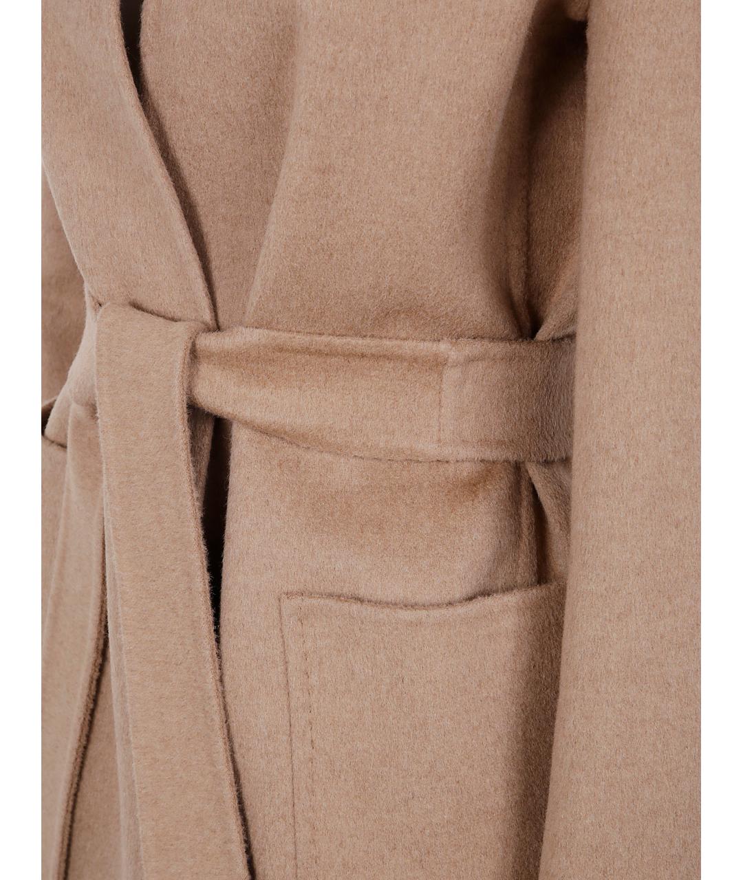 MAX MARA Коричневое шерстяное пальто, фото 3