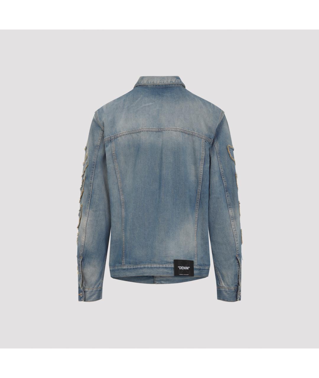 OFF-WHITE Синяя хлопковая куртка, фото 4