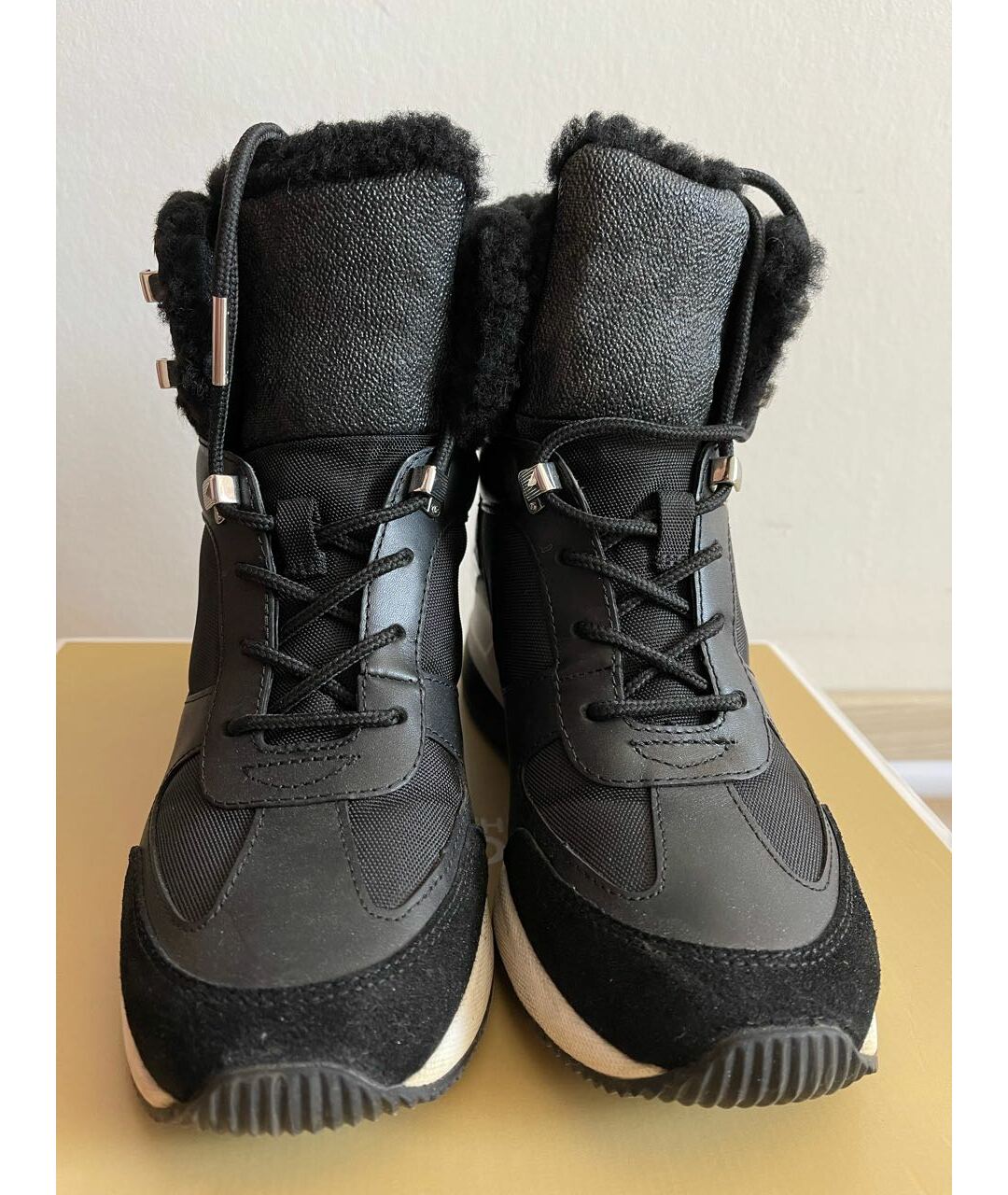 MICHAEL KORS Черные кожаные ботинки, фото 2