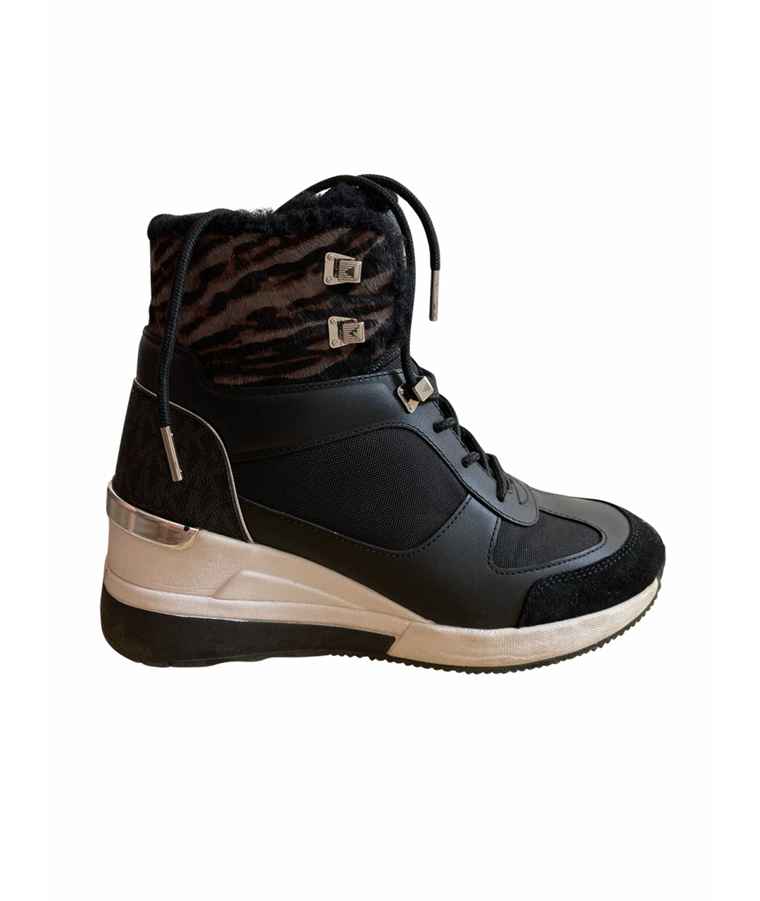 MICHAEL KORS Черные кожаные ботинки, фото 1