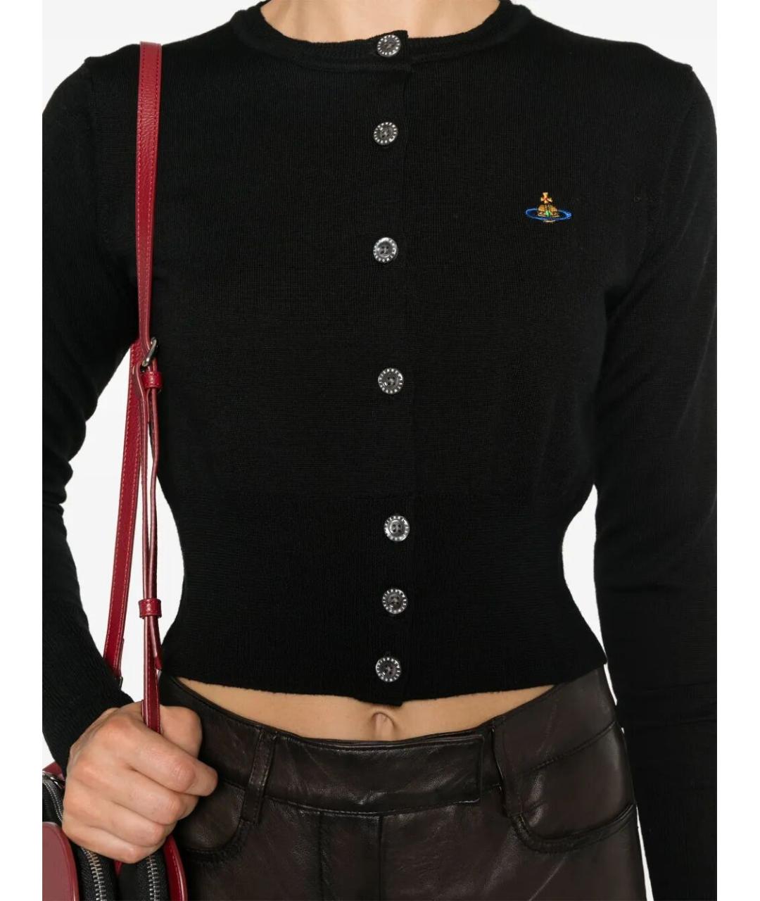 VIVIENNE WESTWOOD Черный шерстяной кардиган, фото 4