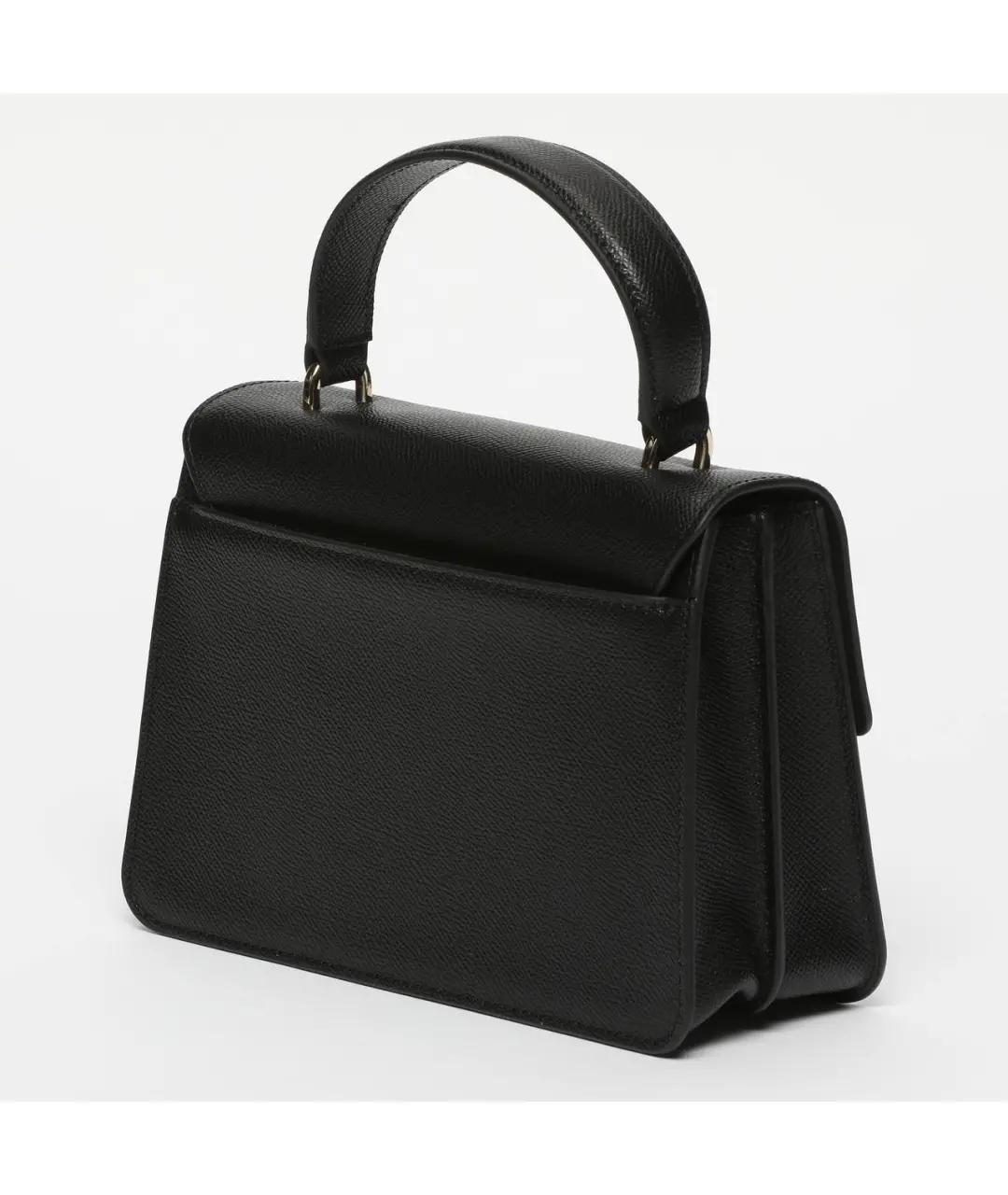 FURLA Черная кожаная сумка с короткими ручками, фото 2