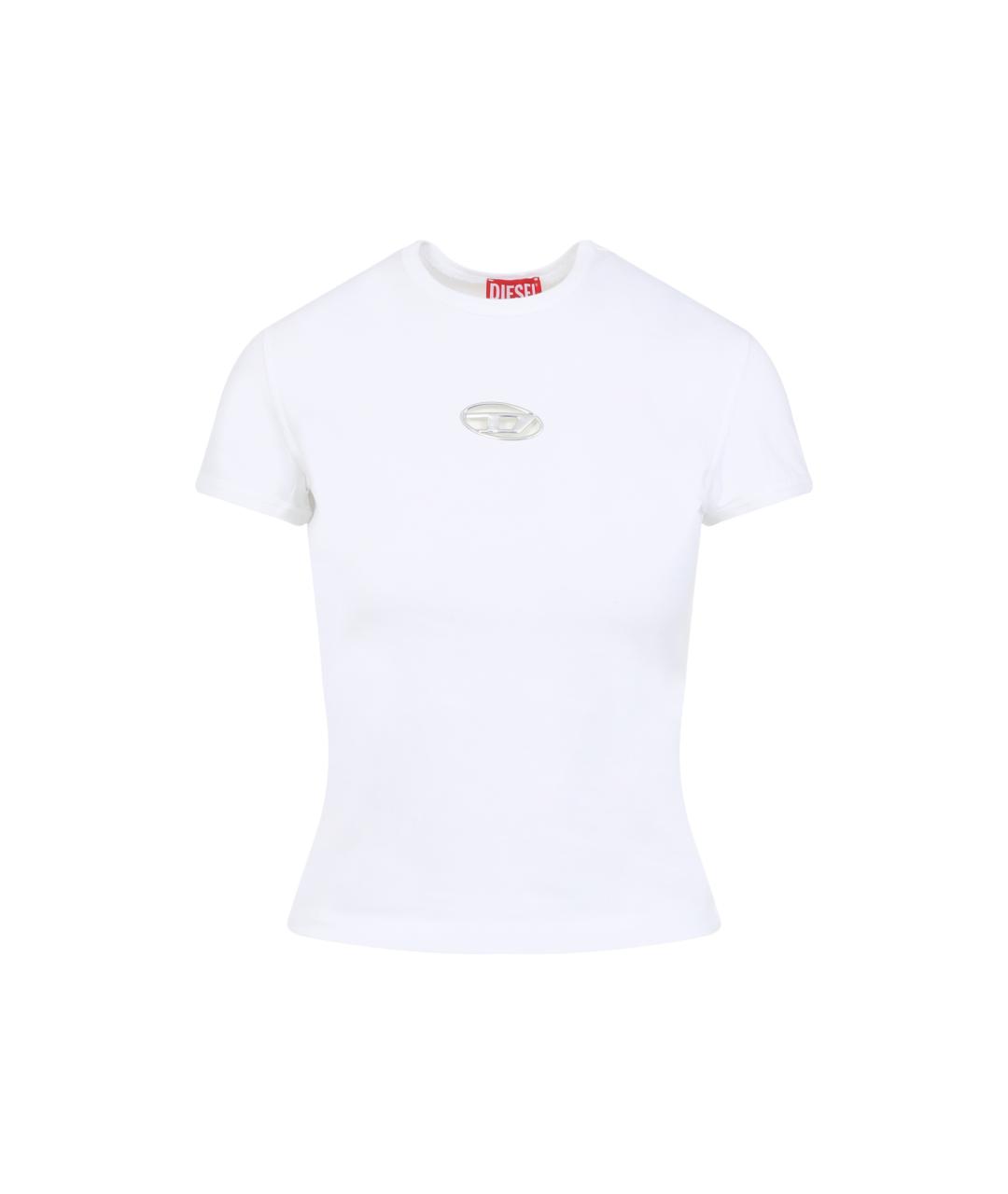 DIESEL Белая хлопковая футболка, фото 1