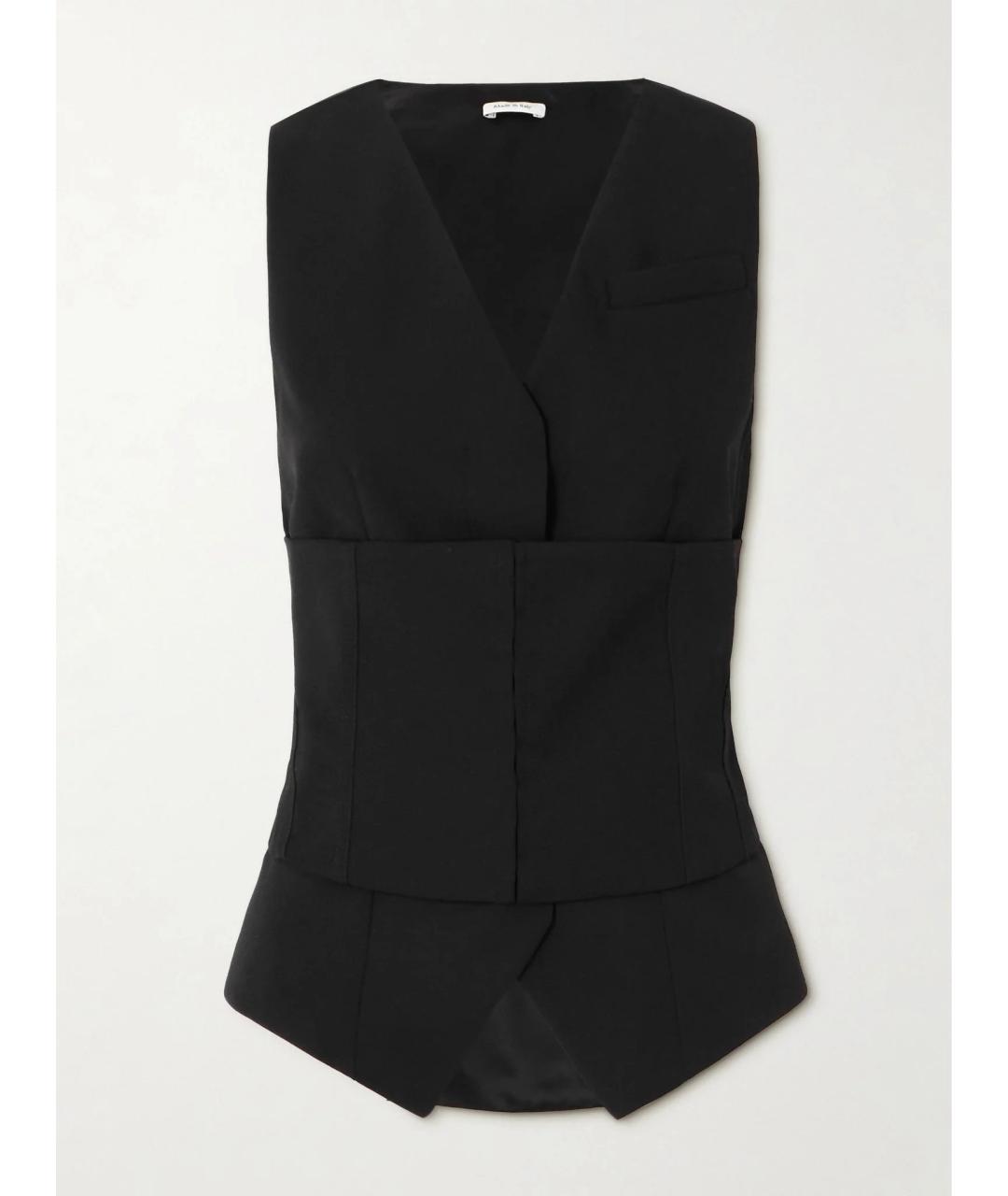 ALEXANDER MCQUEEN Черный шерстяной жилет, фото 6