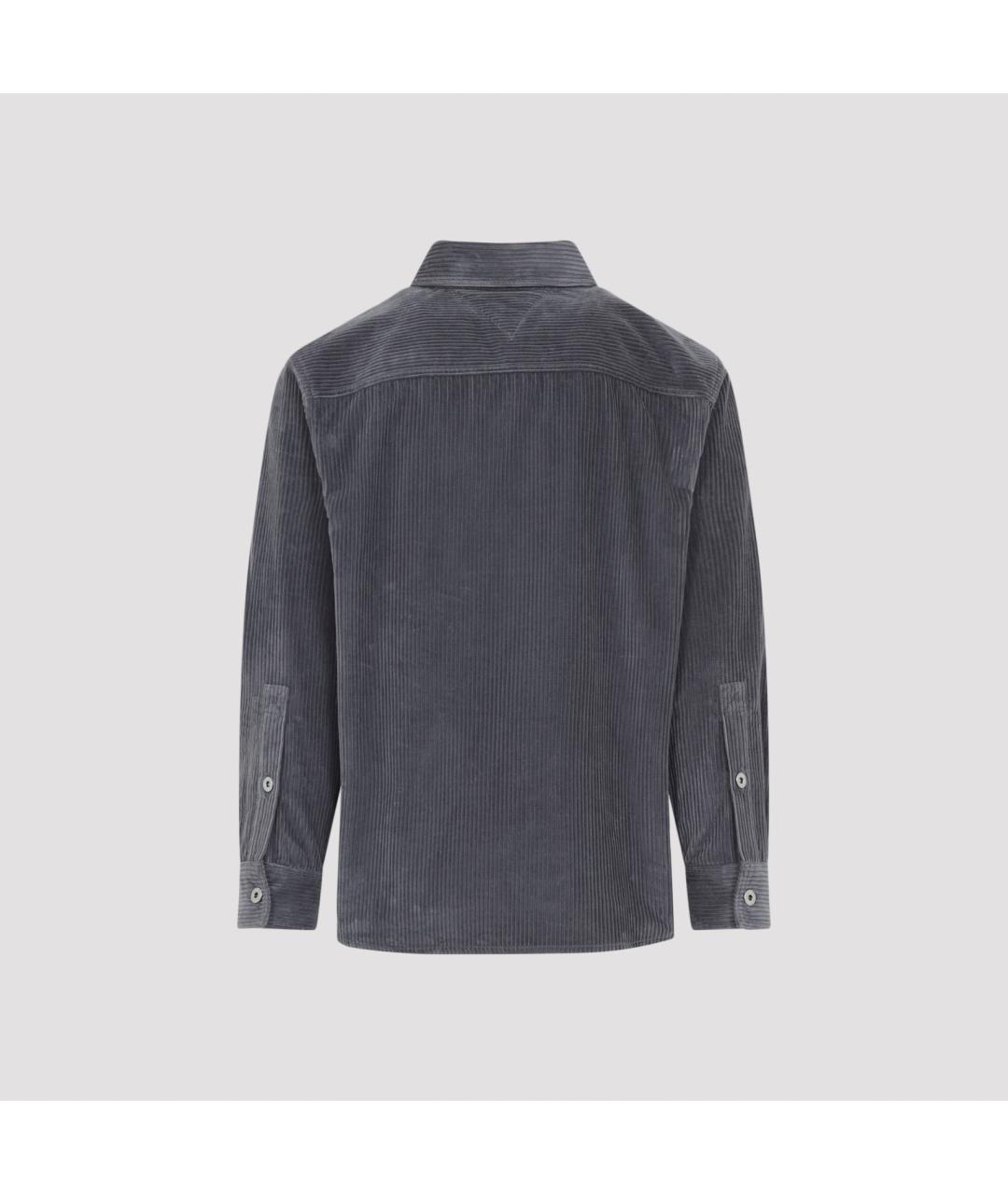 BOTTEGA VENETA Серая хлопковая кэжуал рубашка, фото 4