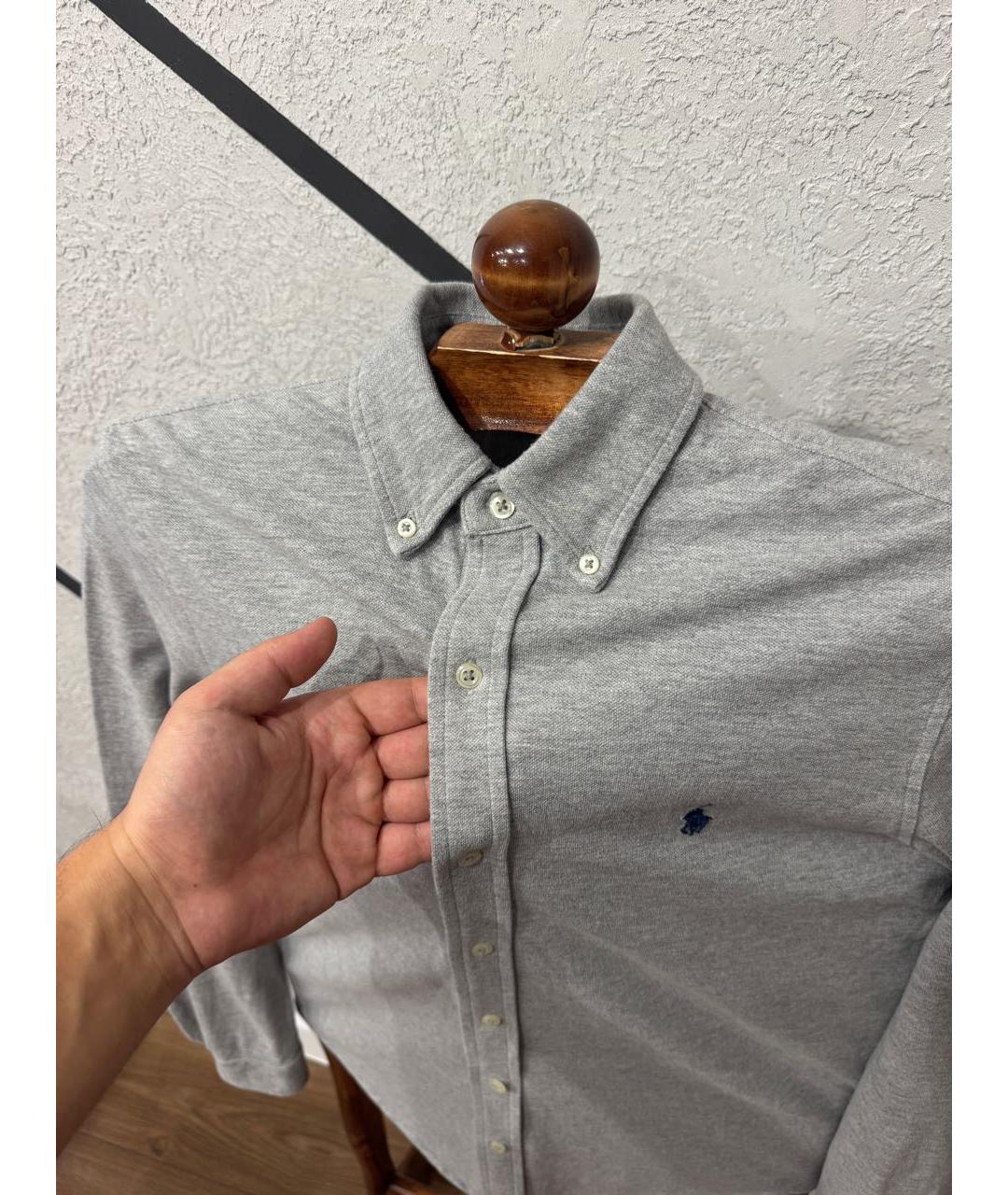 POLO RALPH LAUREN Серая хлопковая кэжуал рубашка, фото 4