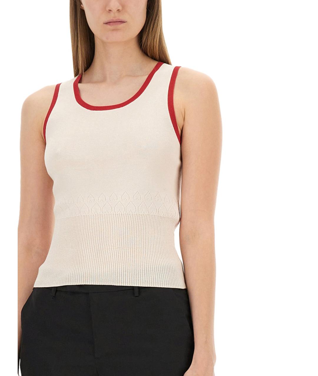 J.W.ANDERSON Бежевая хлопковая майка, фото 5