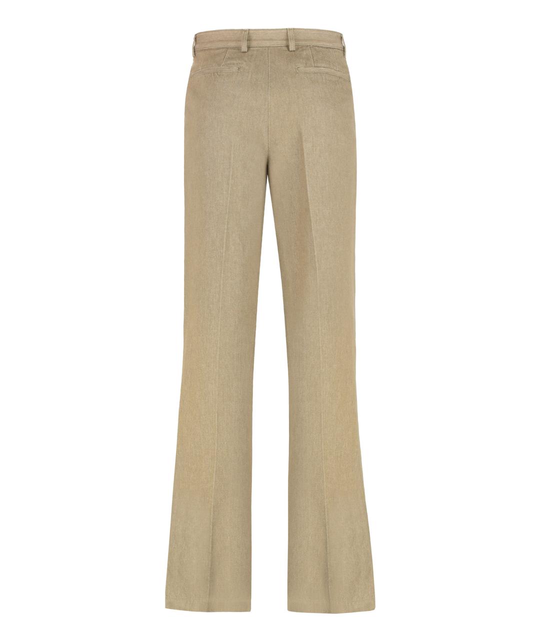 DRIES VAN NOTEN Хаки хлопковые повседневные брюки, фото 2