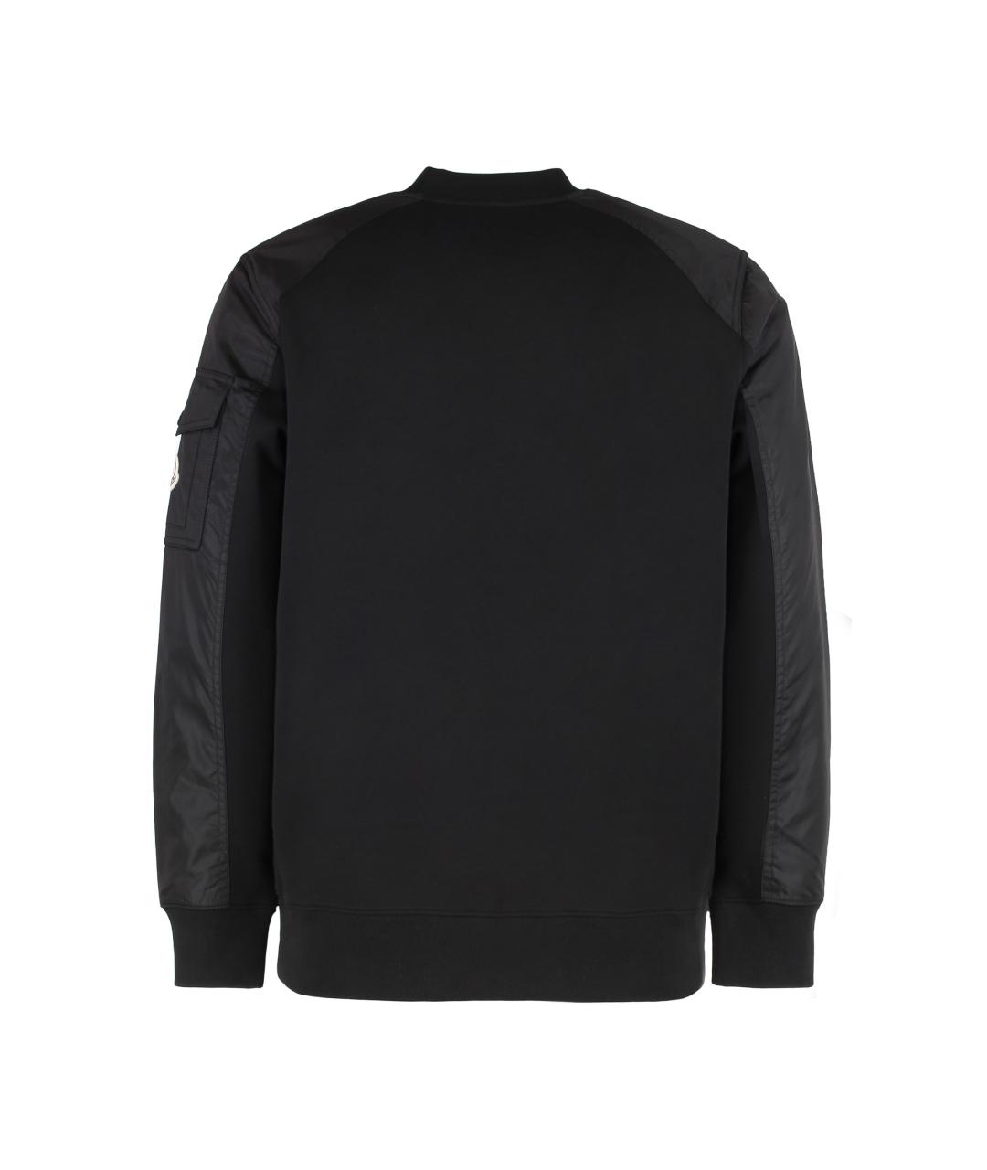 MONCLER Черный хлопковый джемпер / свитер, фото 2