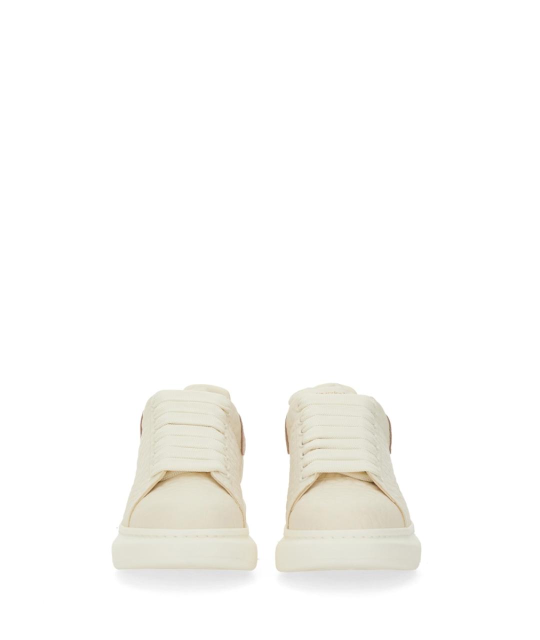 ALEXANDER MCQUEEN Белые кожаные кроссовки, фото 4