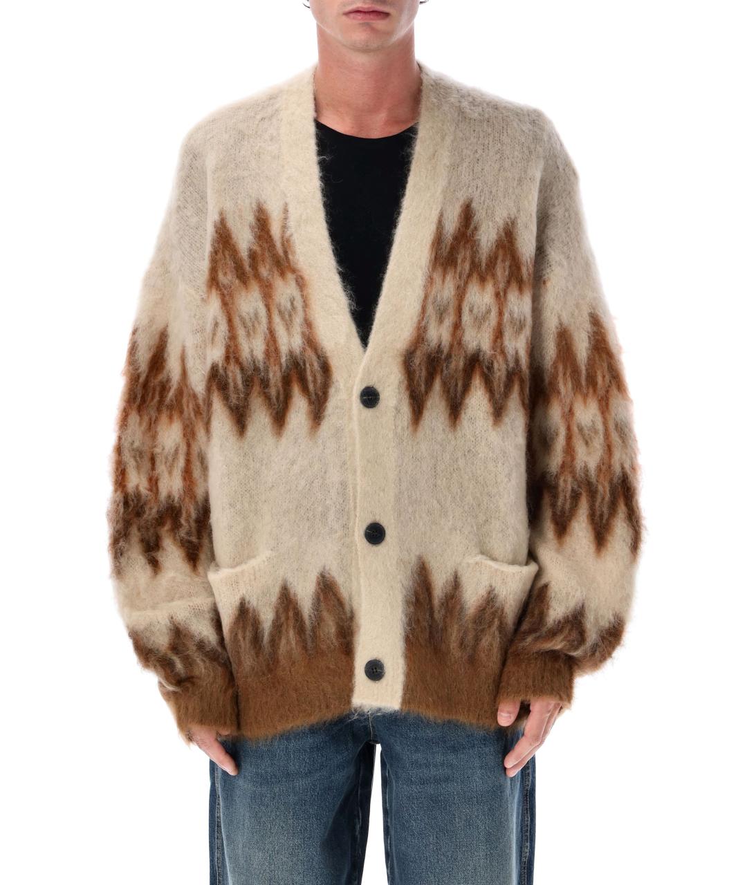 ISABEL MARANT Коричневый шерстяной кардиган, фото 5