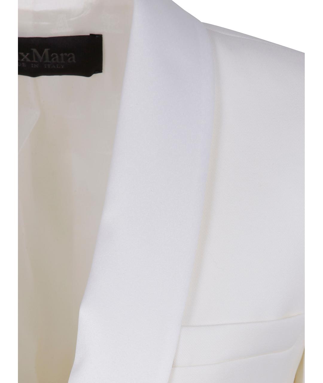 MAX MARA Белый шерстяной жакет/пиджак, фото 3