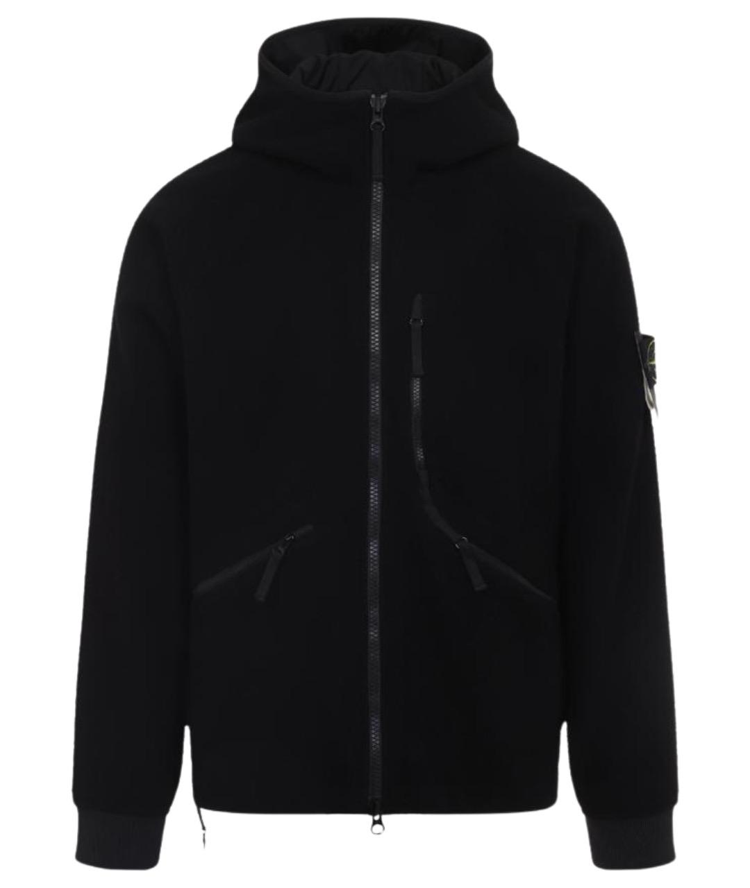 STONE ISLAND Черная шерстяная куртка, фото 1