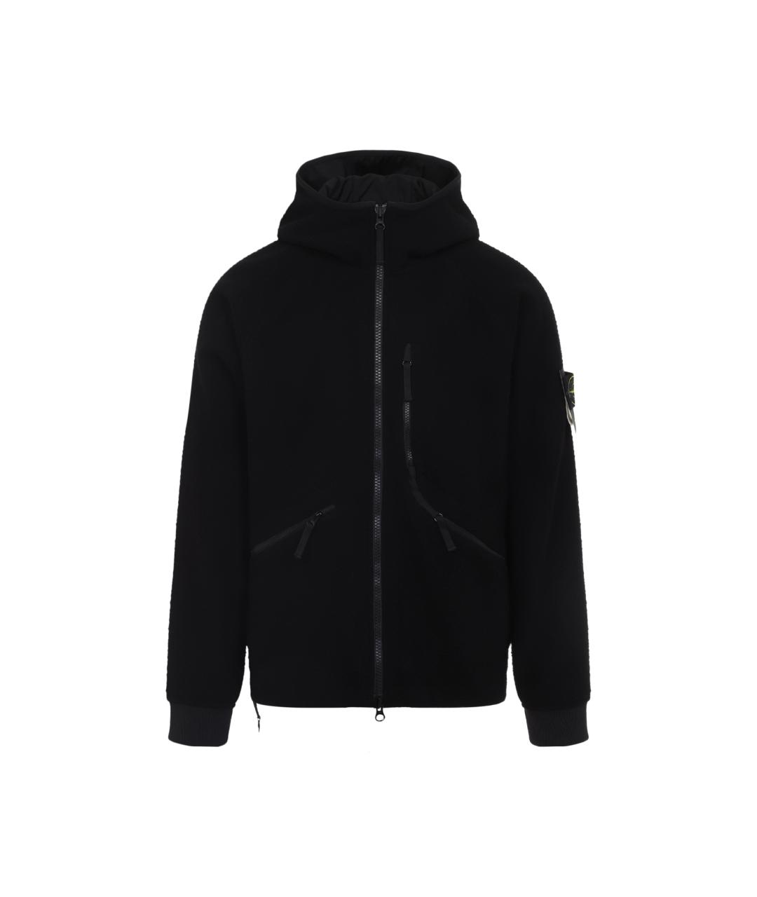 STONE ISLAND Черная шерстяная куртка, фото 2