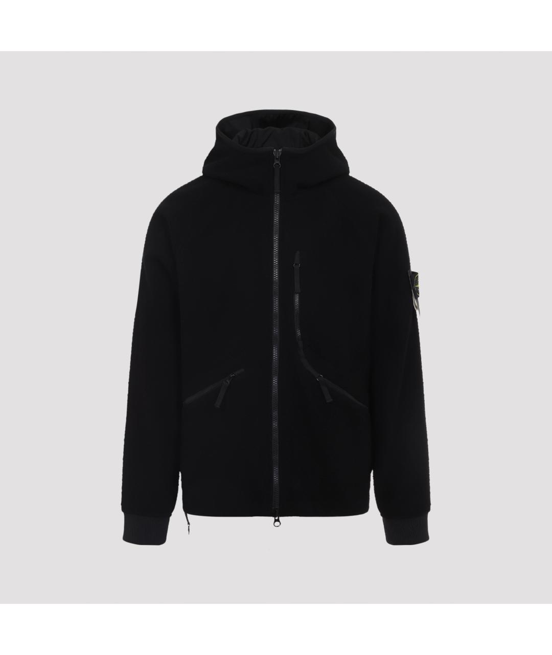 STONE ISLAND Черная шерстяная куртка, фото 3